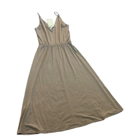 H&M Long Midi Dress V Neck Spaghetti Strap Printed Casual Boho Dress. - Picture 1 of 5